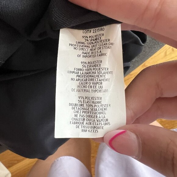 Betsy & Adam Black Cocktail Dress 4 Embellished Shoulder Party Formal - Picture 7 of 7